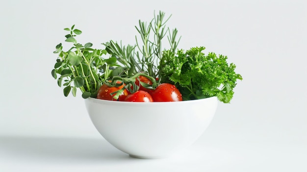 Farebná miska s čerstvým jedlom